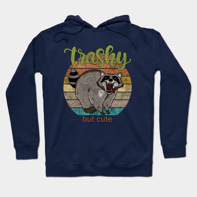 Raccoon - Trashy but cute Hoodie by valentinahramov